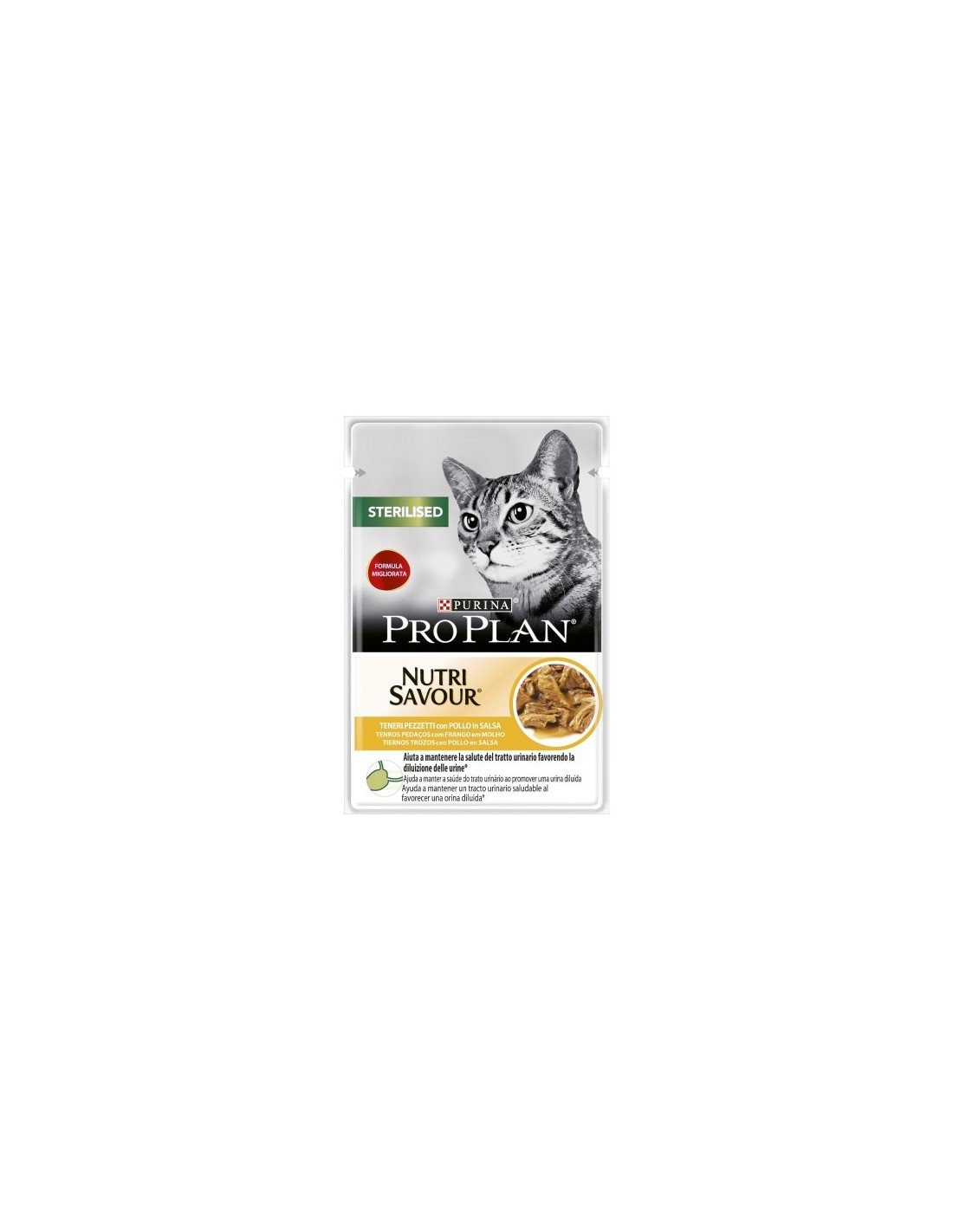 Nutri-savour-comida húmeda Pro plan para gatos Esterilizados, con salsa de  ternera, bolsa, 85g *